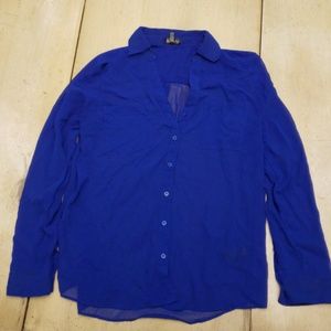 Blue button down dress shirt